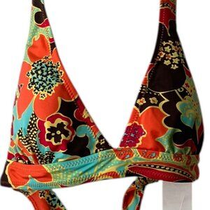 Old Navy Multicolor Floral Triangle Swimsuit Bikini Top, New with Tags